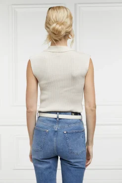 Holland Cooper Scarlett Polo Knit Ecru Sale