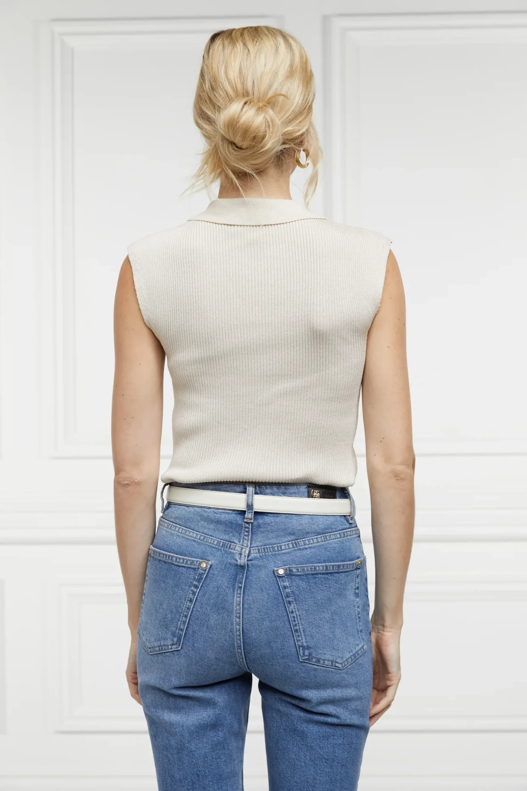 Holland Cooper Scarlett Polo Knit Ecru Sale