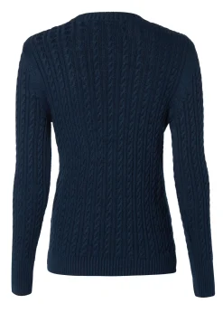 Holland Cooper Seattle Cable Crew Knit Ink Navy Hot