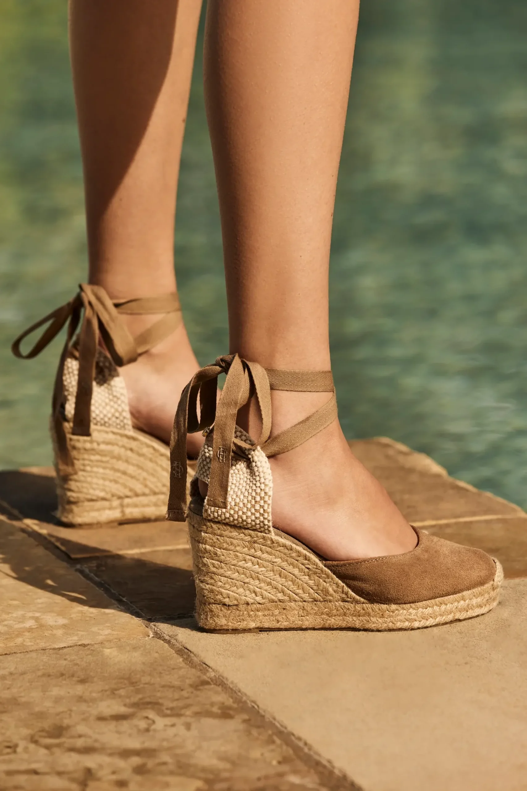 Holland Cooper Seville Wedge Sandal Taupe Online