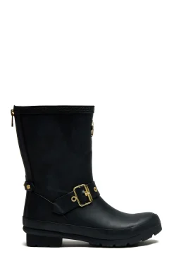 Holland Cooper Sherpa Lined Chelsea Wellington Matte Black Hot