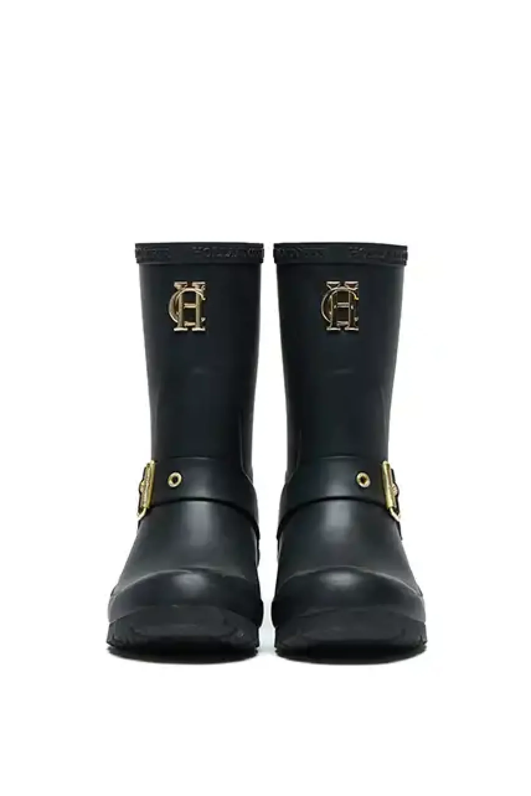 Holland Cooper Sherpa Lined Chelsea Wellington Matte Black Hot