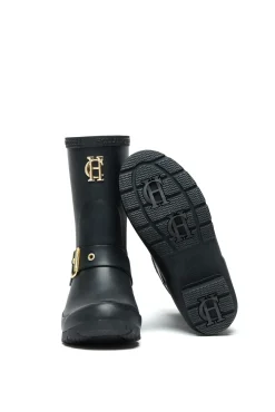 Holland Cooper Sherpa Lined Chelsea Wellington Matte Black Hot