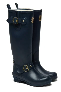 Holland Cooper Sherpa Lined Regency Wellington Matte Navy