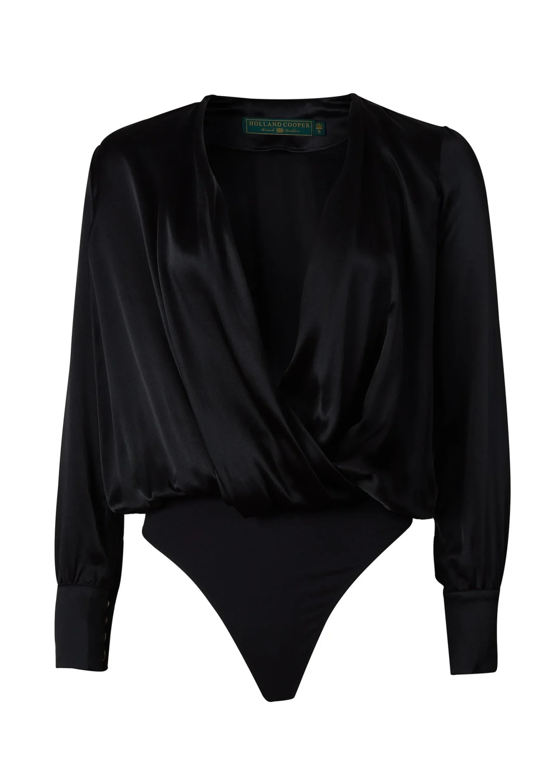 Holland Cooper Silk Bodysuit Black Best