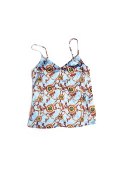 Holland Cooper Silk Camisole Sky Blue Discount