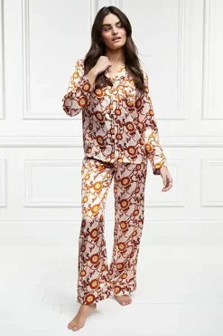 Holland Cooper Silk Pyjama Trouser Blush Discount