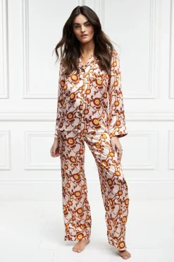 Holland Cooper Silk Pyjama Trouser Blush Discount