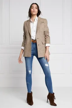 Holland Cooper Single Breasted Blazer Charlton Tweed Clearance