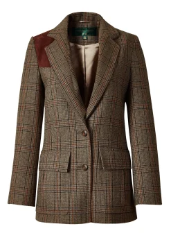 Holland Cooper Single Breasted Field Blazer Bourbon Tweed Sale