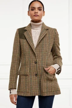 Holland Cooper Single Breasted Field Blazer Hailes Green Tweed Online