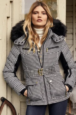 Holland Cooper Ski Jacket Houndstooth