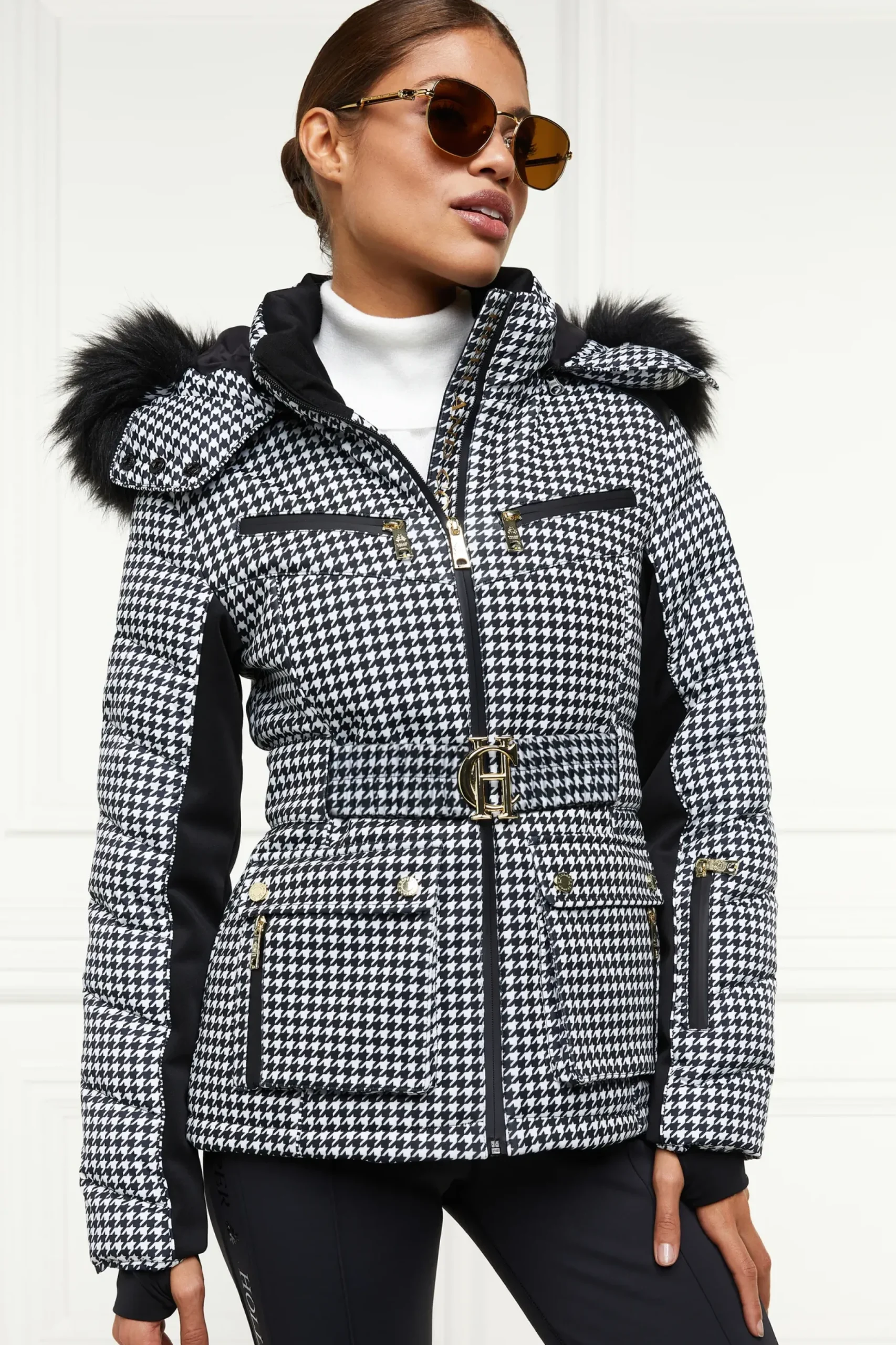 Holland Cooper Ski Jacket Houndstooth