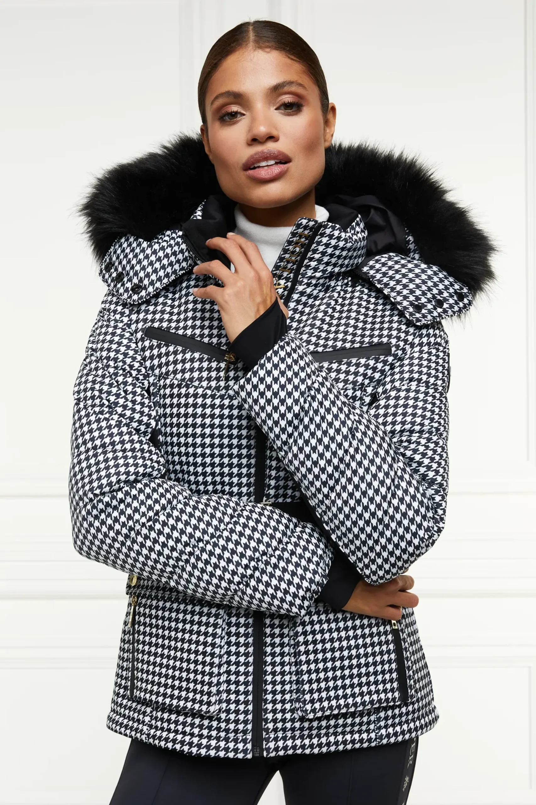 Holland Cooper Ski Jacket Houndstooth