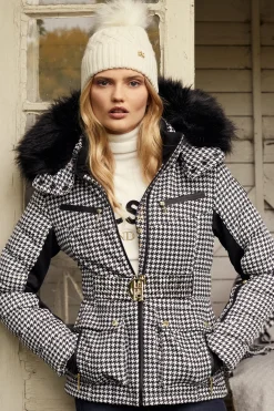 Holland Cooper Ski Jacket Houndstooth