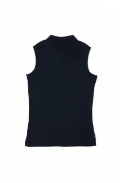 Holland Cooper Sleeveless Polo Shirt Ink Navy Online