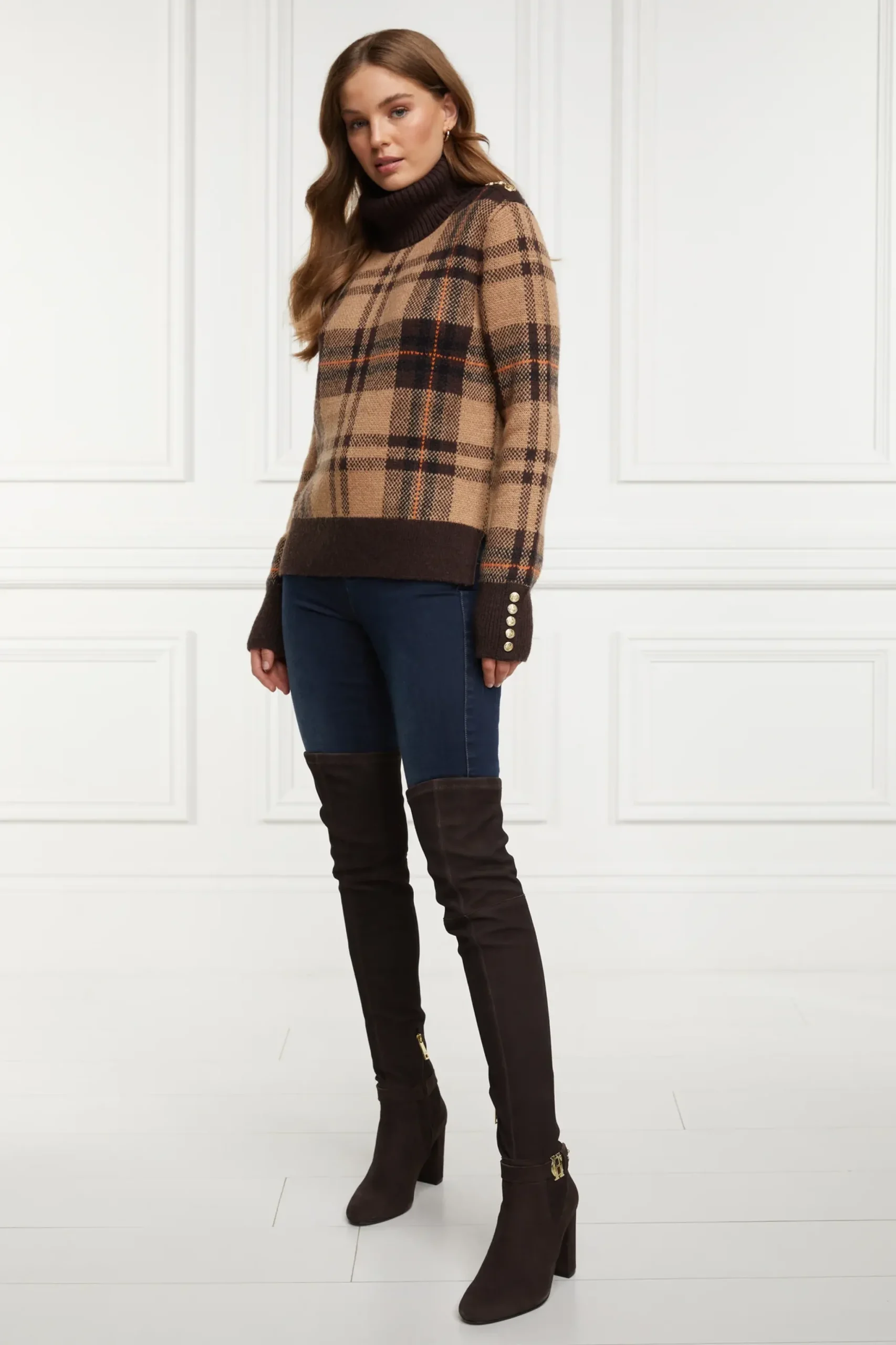 Holland Cooper Sloane Over The Knee Boot Chocolate Online