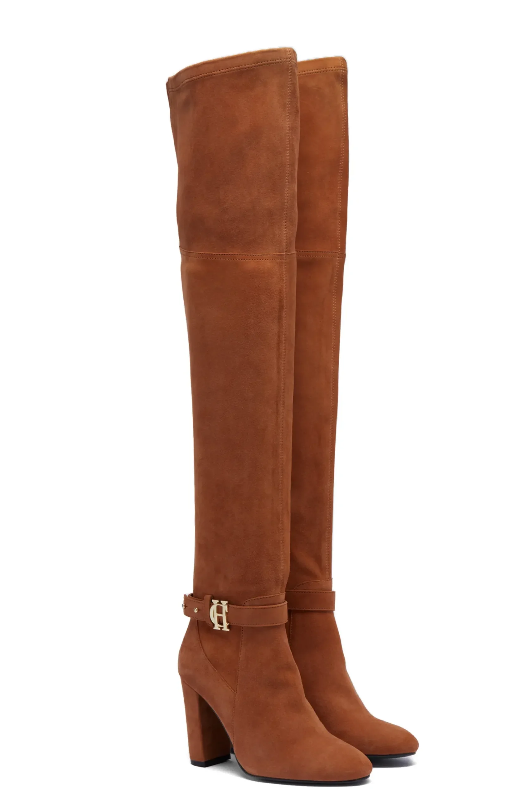 Holland Cooper Sloane Over The Knee Boot Tan Discount