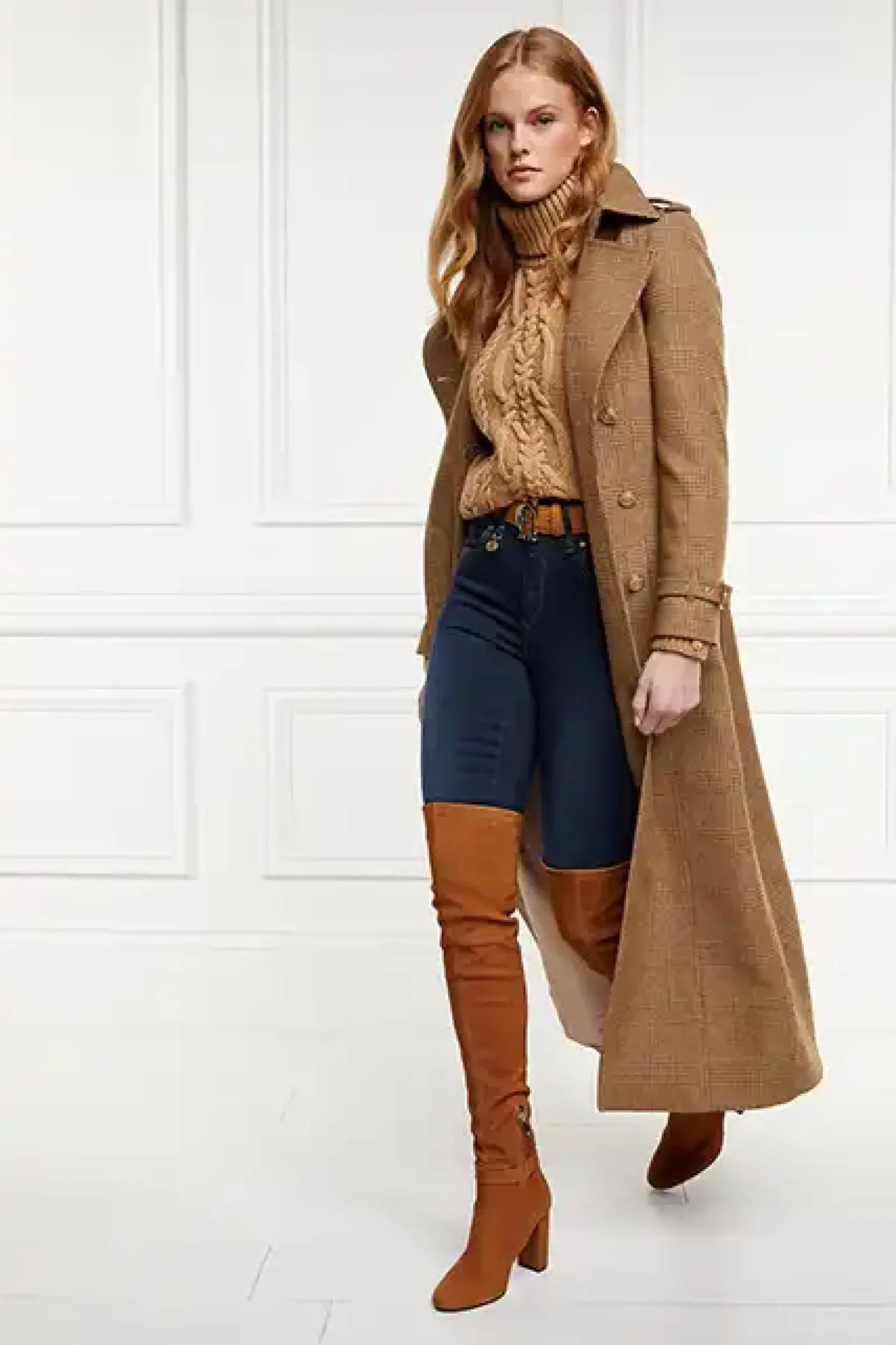 Holland Cooper Sloane Over The Knee Boot Tan Discount
