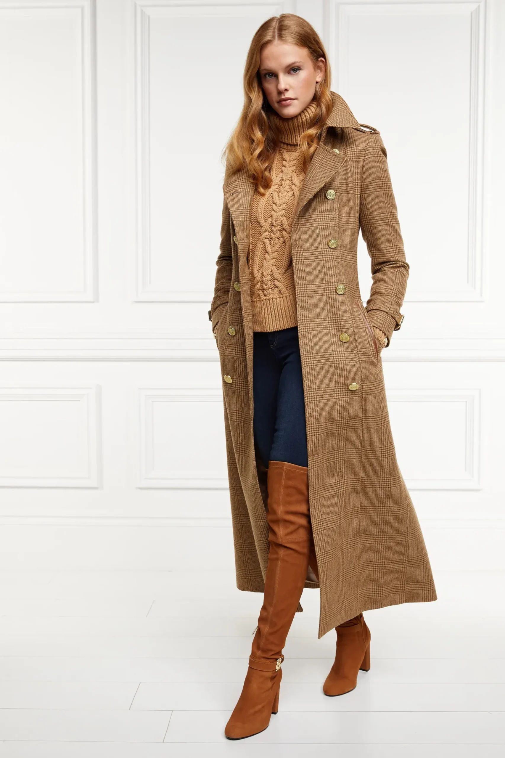 Holland Cooper Sloane Over The Knee Boot Tan Discount