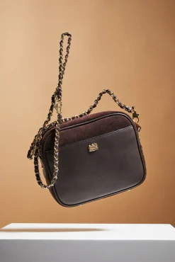 Holland Cooper Soho Camera Bag Chocolate Suede