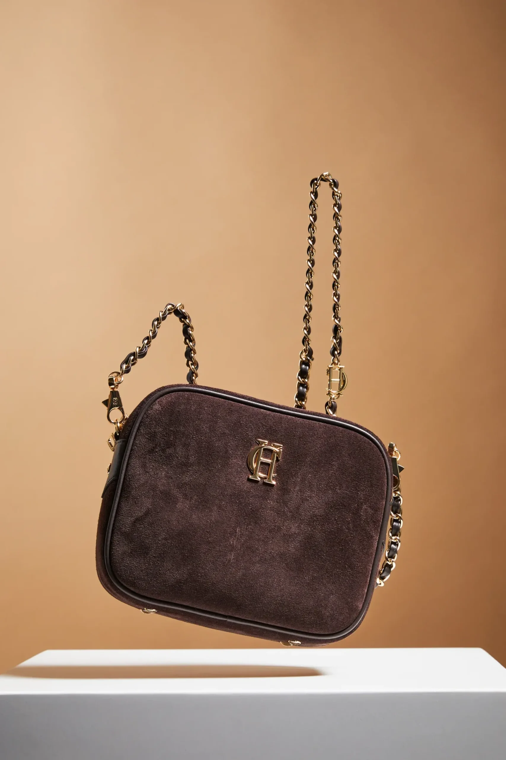 Holland Cooper Soho Camera Bag Chocolate Suede