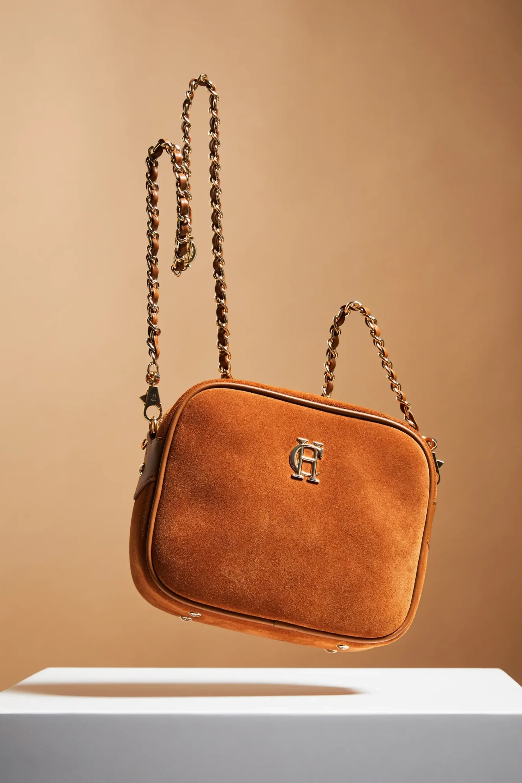 Holland Cooper Soho Camera Bag Tan Suede Online
