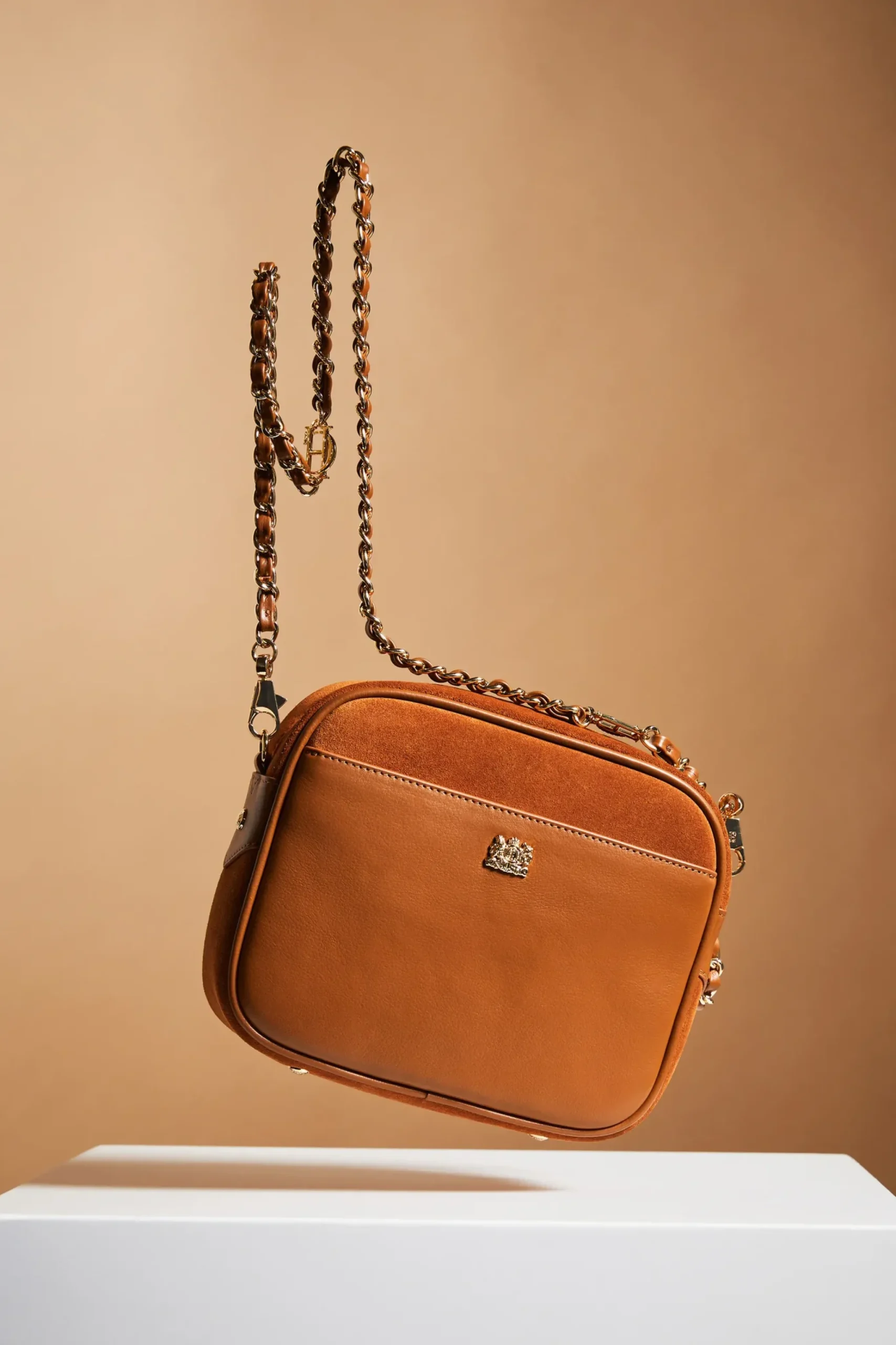 Holland Cooper Soho Camera Bag Tan Suede Online