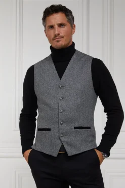 Holland Cooper St James Waistcoat Mono Herringbone Sale