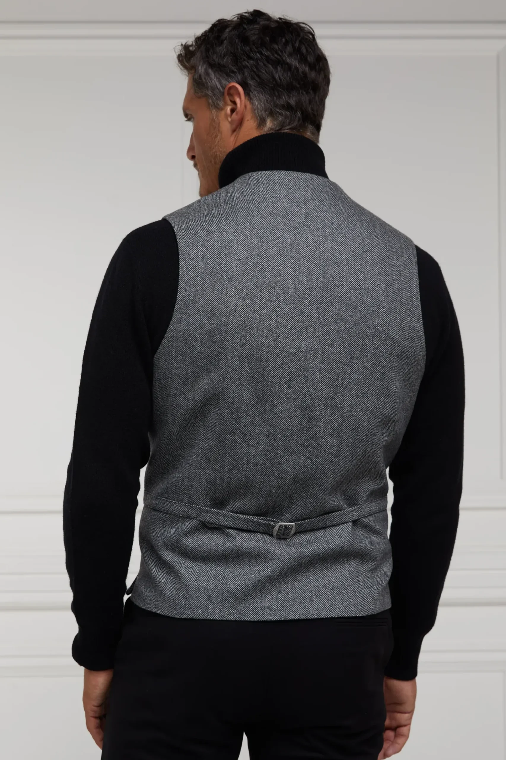 Holland Cooper St James Waistcoat Mono Herringbone Sale