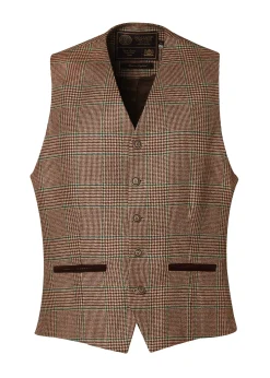 Holland Cooper St James Waistcoat Clarence Check Forest New
