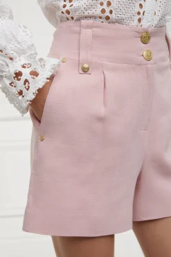 Holland Cooper Tailored Short Pink Linen New