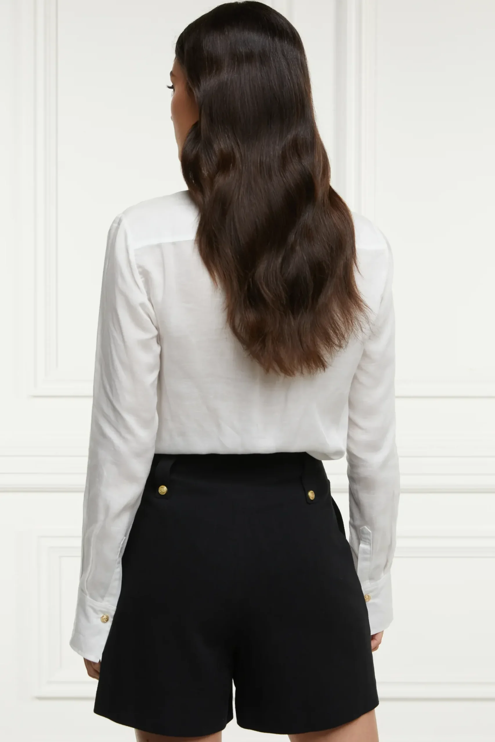 Holland Cooper Tailored Short Black Linen
