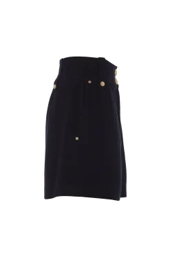 Holland Cooper Tailored Short Black Linen