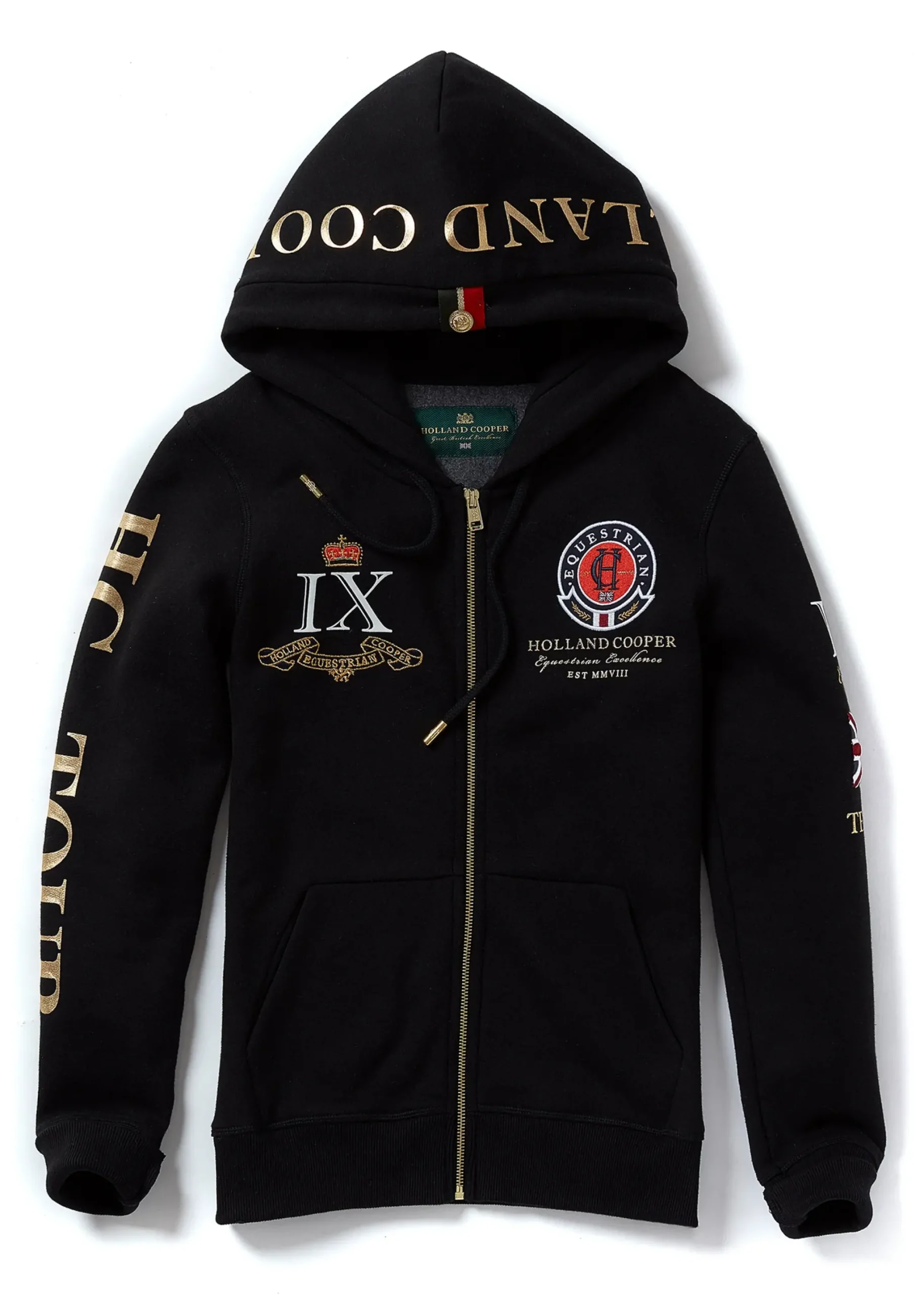 Holland Cooper Team Hoodie Black New