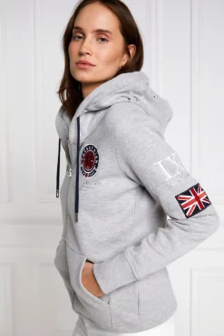 Holland Cooper Team Hoodie Grey Marl