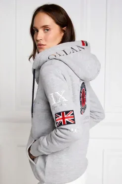 Holland Cooper Team Hoodie Grey Marl