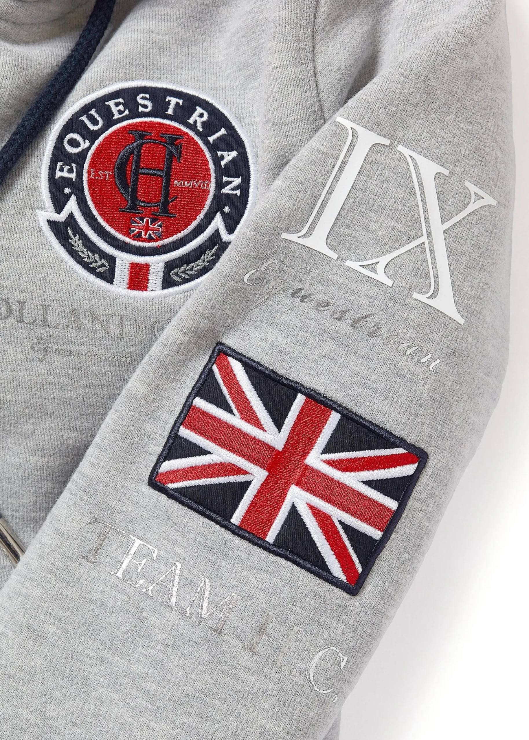 Holland Cooper Team Hoodie Grey Marl