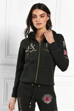 Holland Cooper Team Hoodie Racing Green Sale