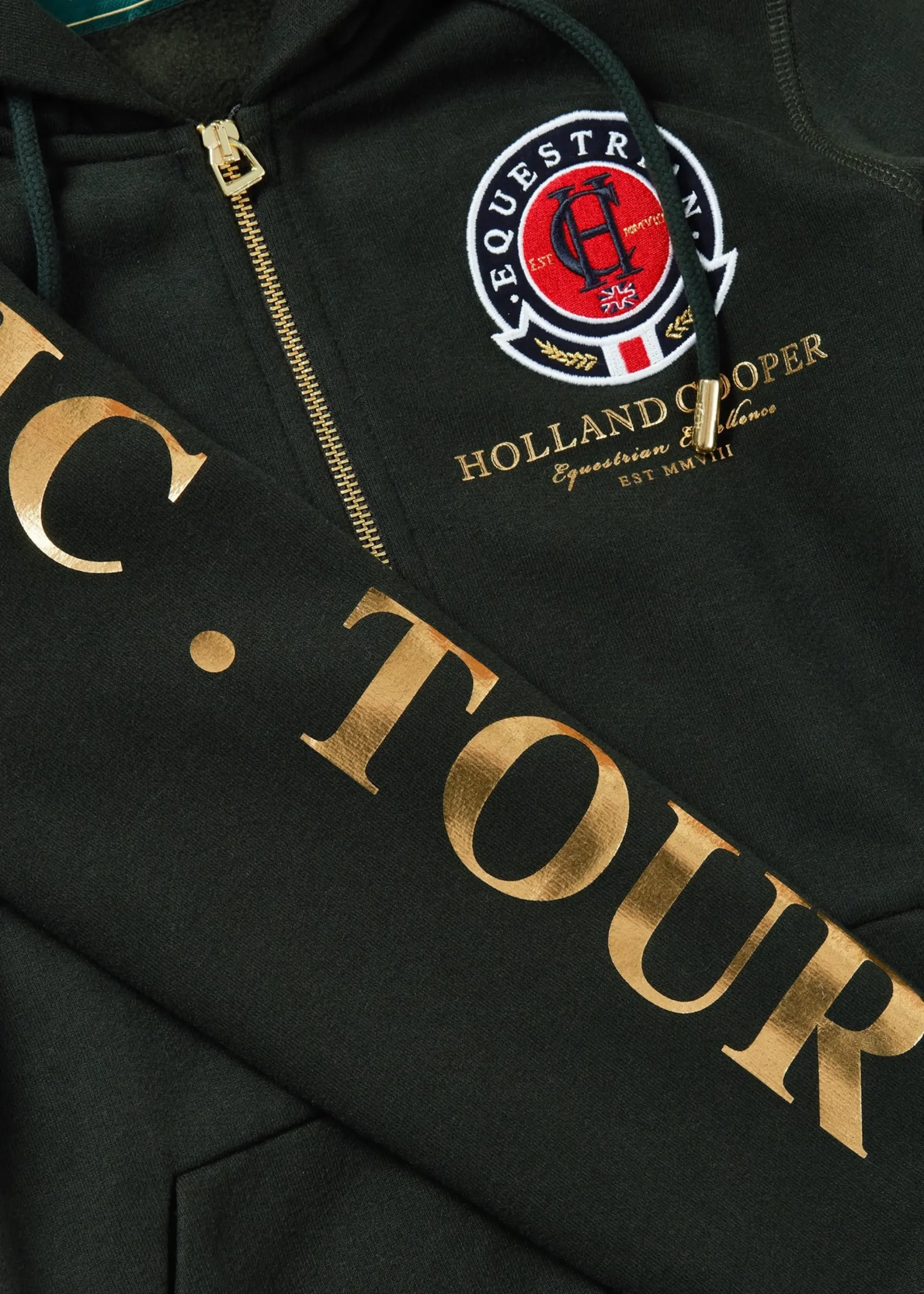 Holland Cooper Team Hoodie Racing Green Sale
