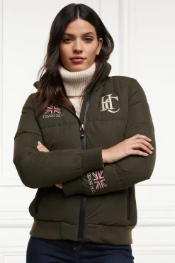 Holland Cooper Team Padded Jacket Khaki Outlet