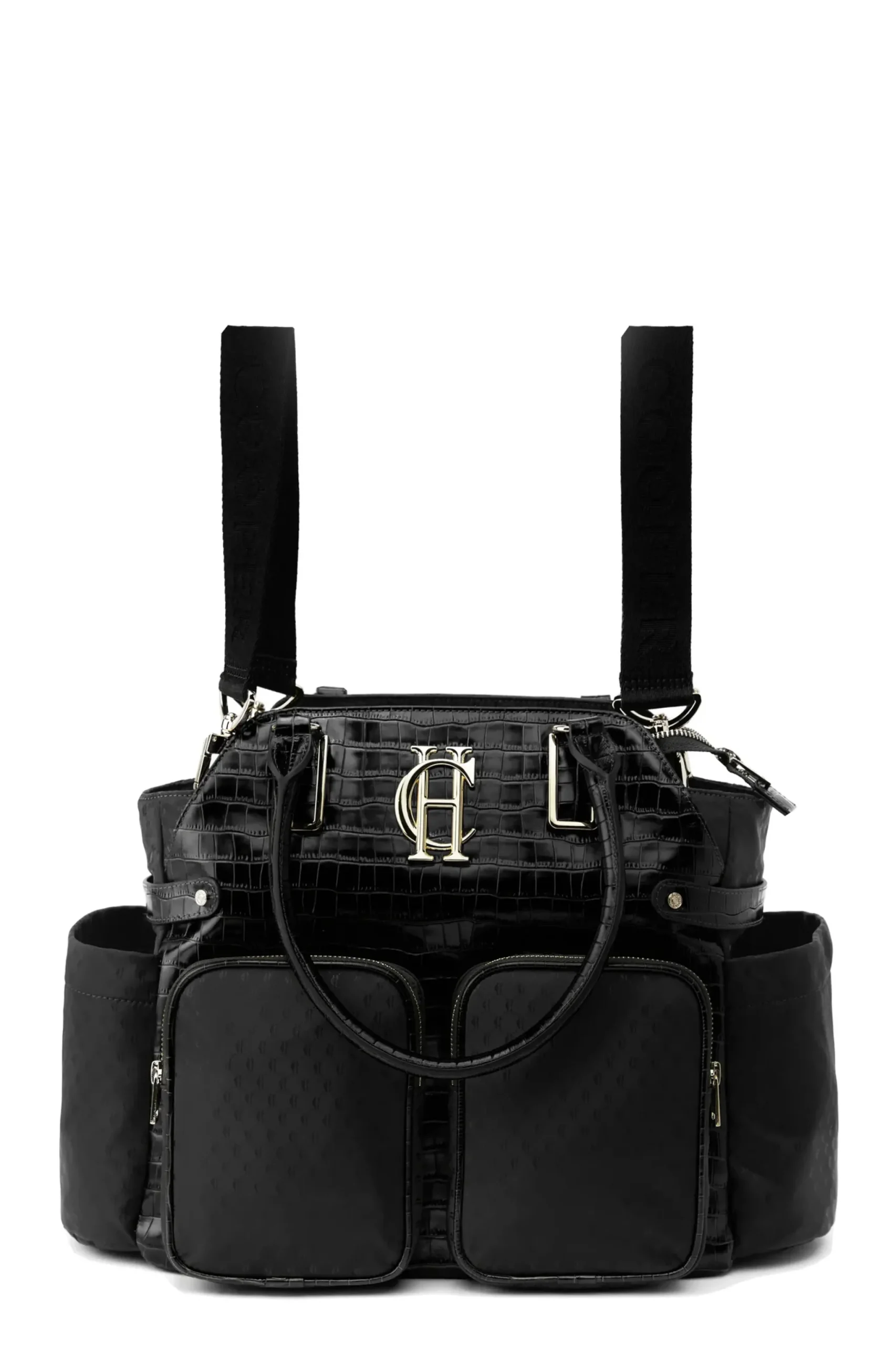 Holland Cooper Thames Changing Bag Black Monogram Hot