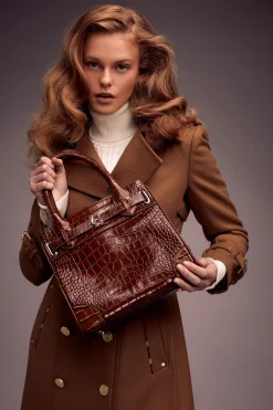 Holland Cooper The Brompton Mini Tote Tan Croc Online