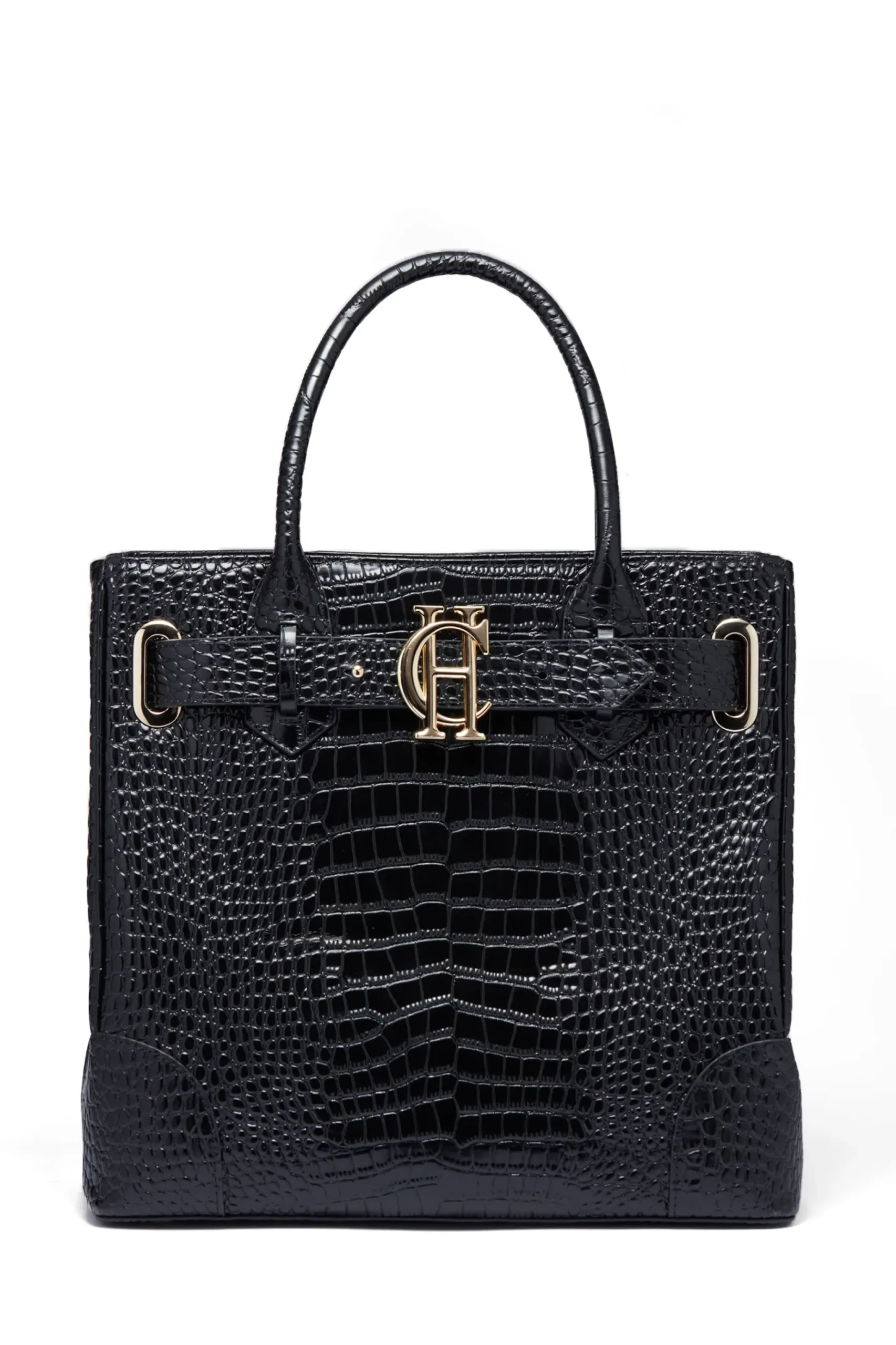 Holland Cooper The Brompton Tote Black Croc