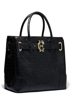 Holland Cooper The Brompton Tote Black Croc
