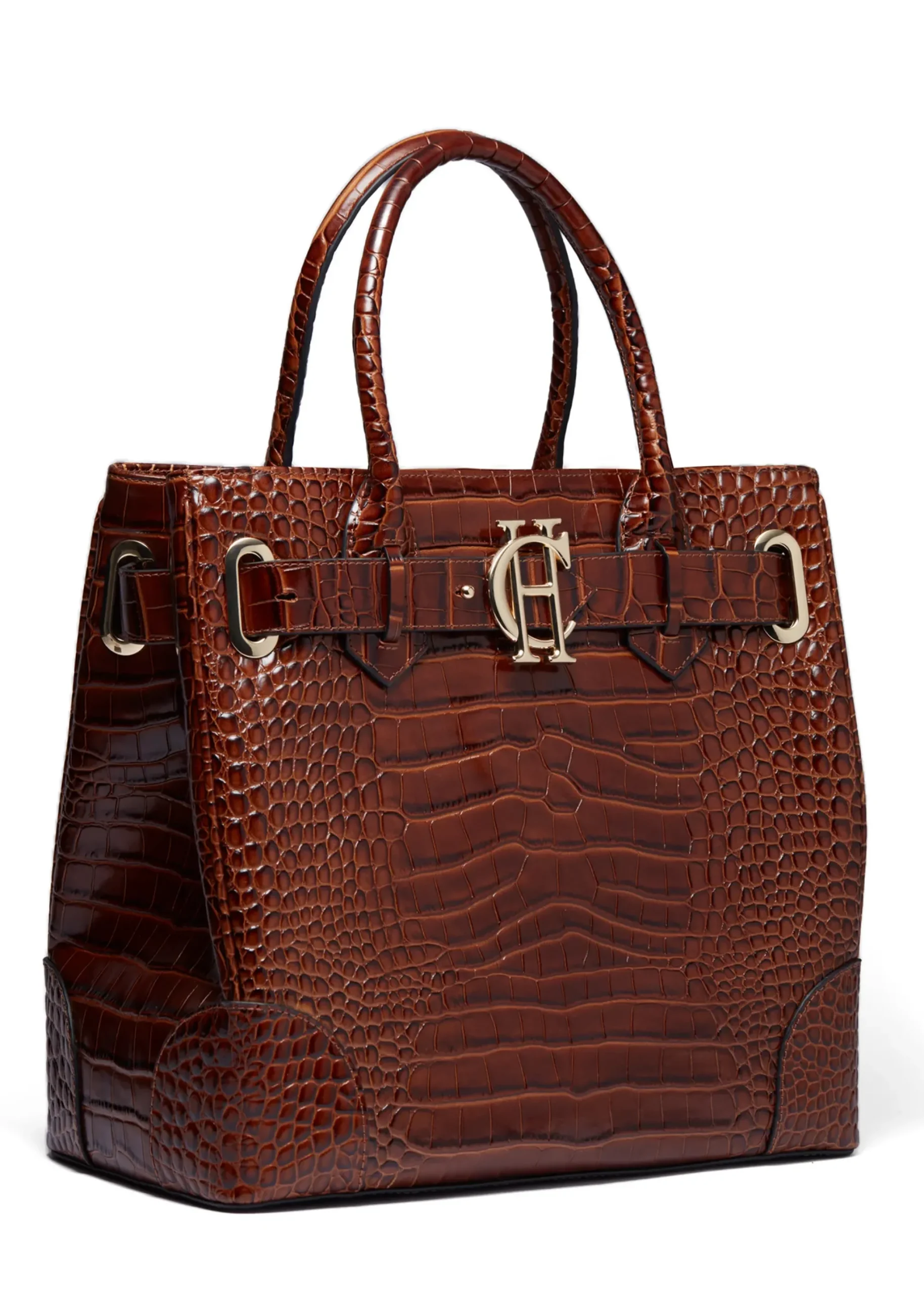 Holland Cooper The Brompton Tote Tan Croc Sale