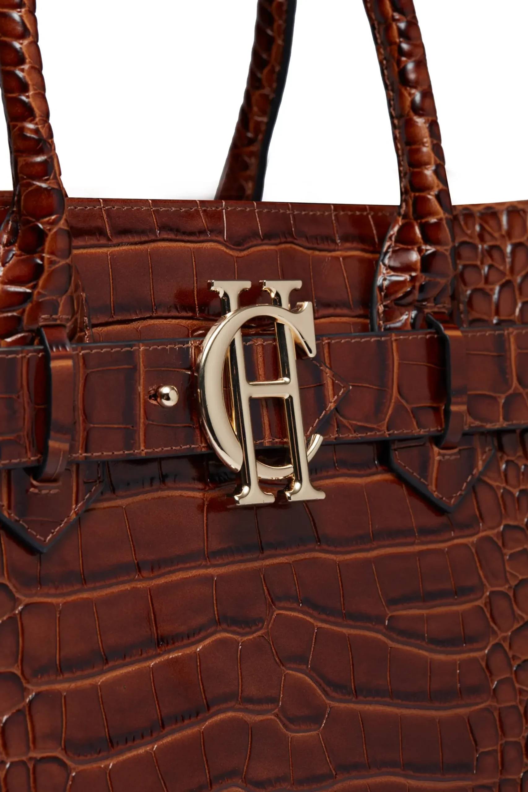 Holland Cooper The Brompton Tote Tan Croc Sale