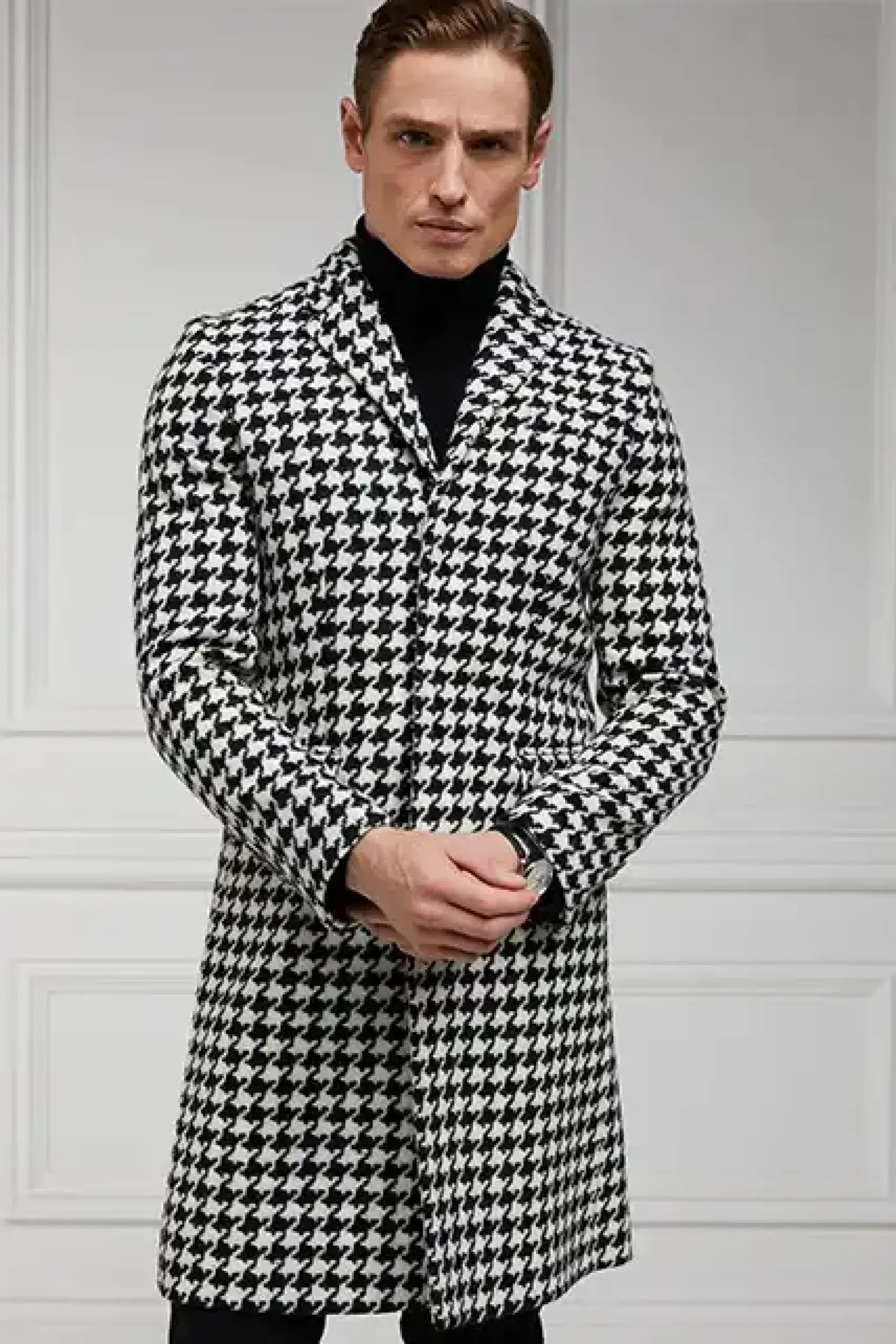 Holland Cooper The Cheltenham Coat Large Scale Houndstooth New