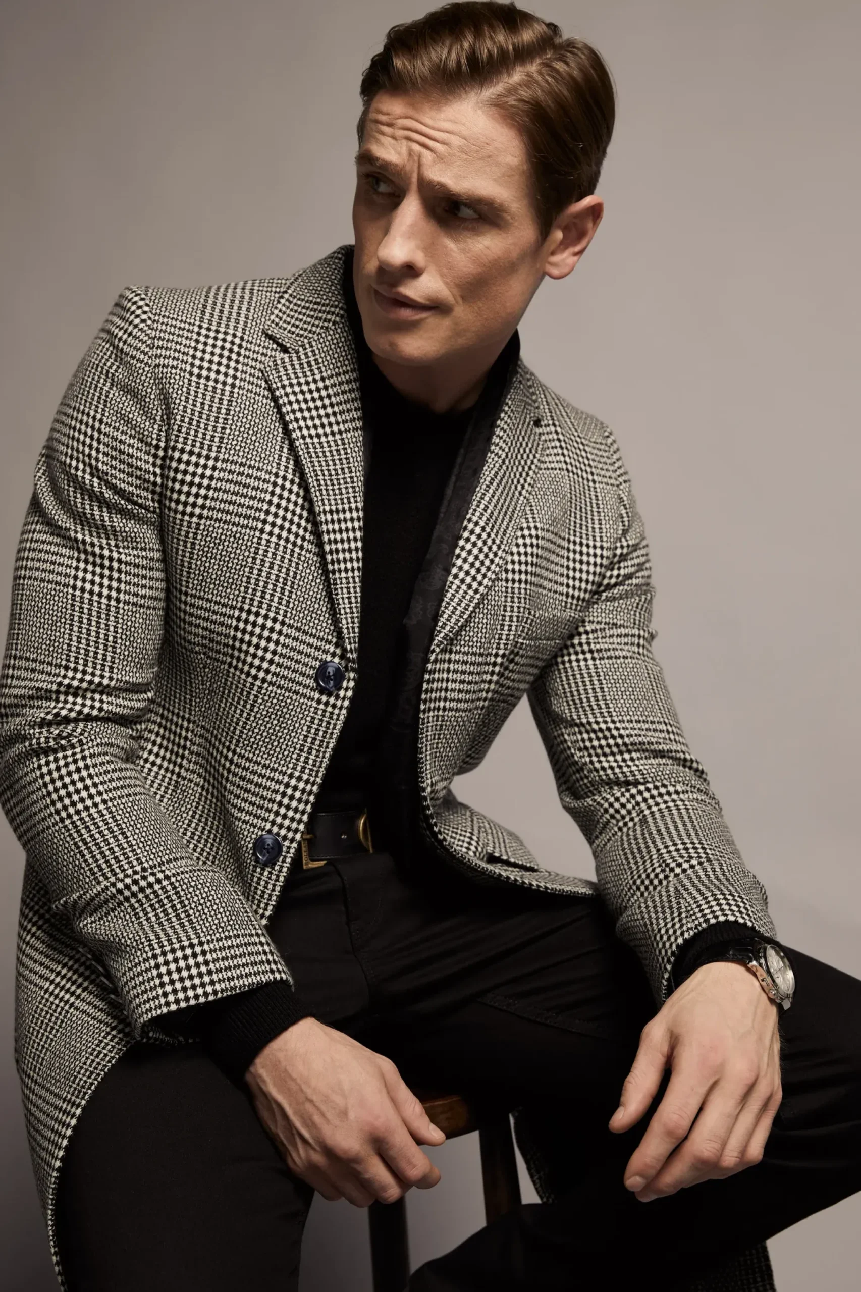 Holland Cooper The Cheltenham Coat Prince of Wales Mono Online
