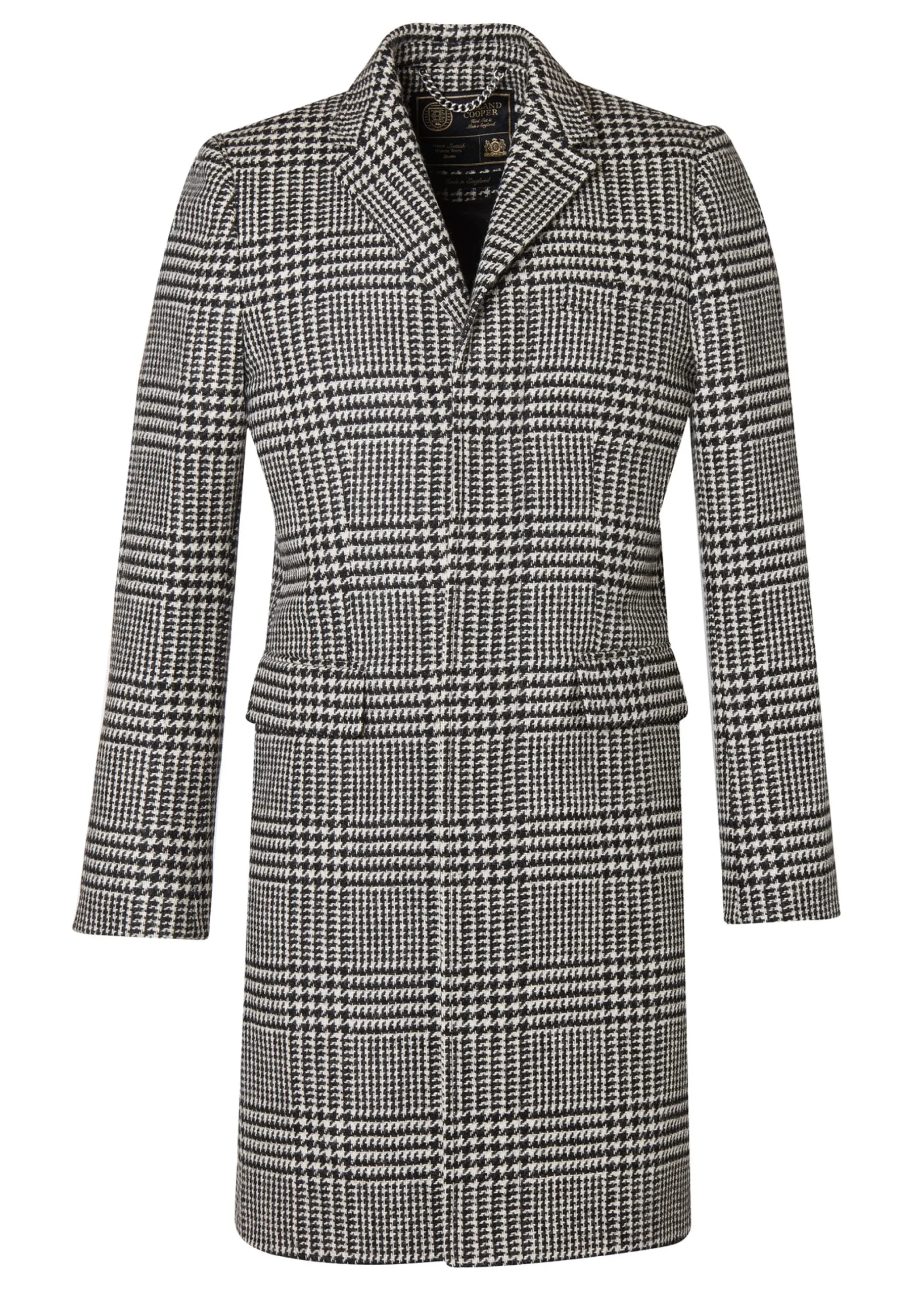 Holland Cooper The Cheltenham Coat Large Scale Prince of Wales Mono Outlet